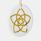 Symbol Venus Blume / GOLD Keramikornament (Rechts)