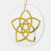 Symbol Venus Blume / GOLD Keramikornament (Links)