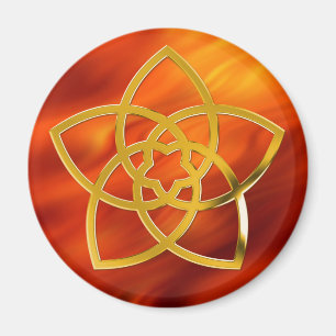 Symbol Venus Blume / GOLD Magnet