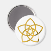 Symbol Venus Blume / GOLD Magnet (Vorderseite/Rückseite)