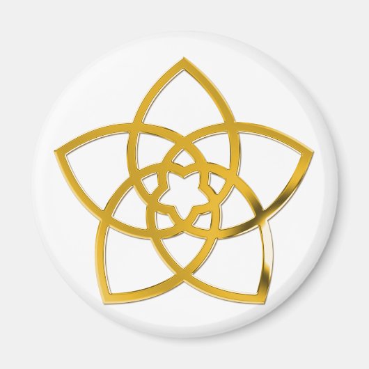 Symbol Venus Blume / GOLD Magnet (Vorne)