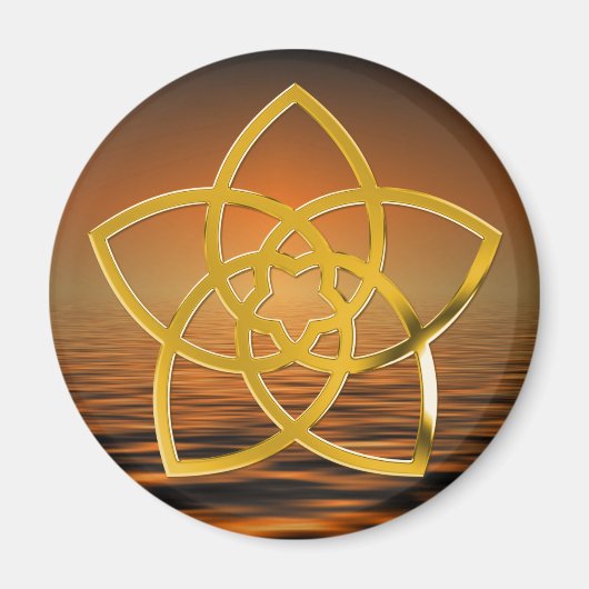 Symbol Venus Blume / GOLD Magnet (Vorne)