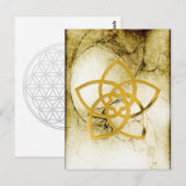 Symbol Venus Blume / GOLD Postkarte (Vorne/Hinten)
