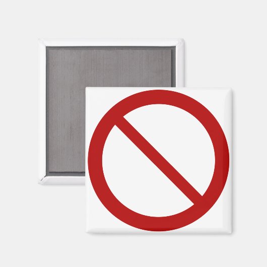 Symbol verbieten oder verbieten magnet (Vorderseite/Rückseite)