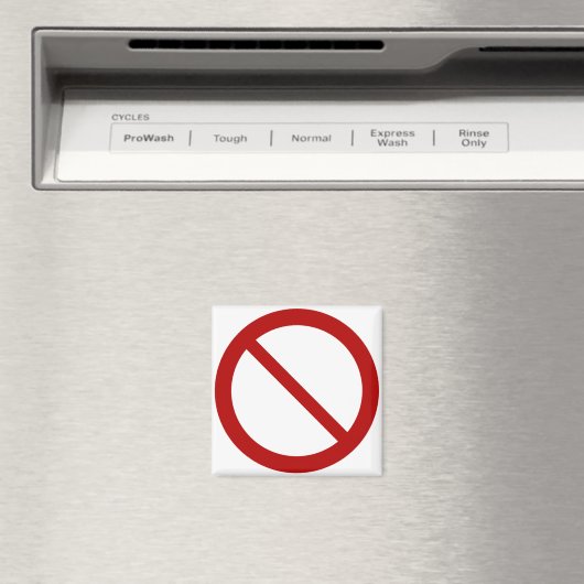 Symbol verbieten oder verbieten magnet (In Situ (Geschirrspüler))
