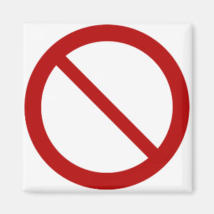 Symbol verbieten oder verbieten magnet