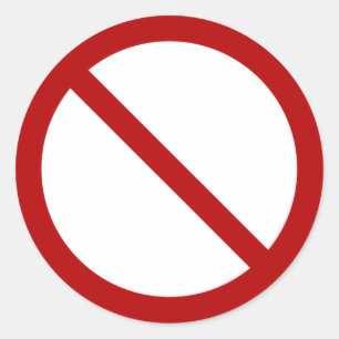 Symbol verbieten oder verbieten runder aufkleber