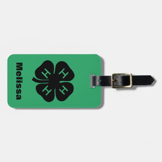 Symbol: Verein 4-H Gepäckanhänger (Vorderseite horizontal)