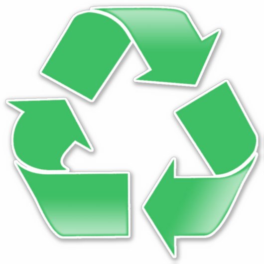 Symbol Vinyl Sticker gerecycelt (Vorderseite)