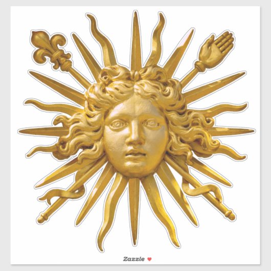 Symbol von Louis XIV der Sonnenkönig Aufkleber (Blatt)