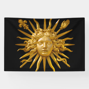 Symbol von Louis XIV der Sonnenkönig Banner