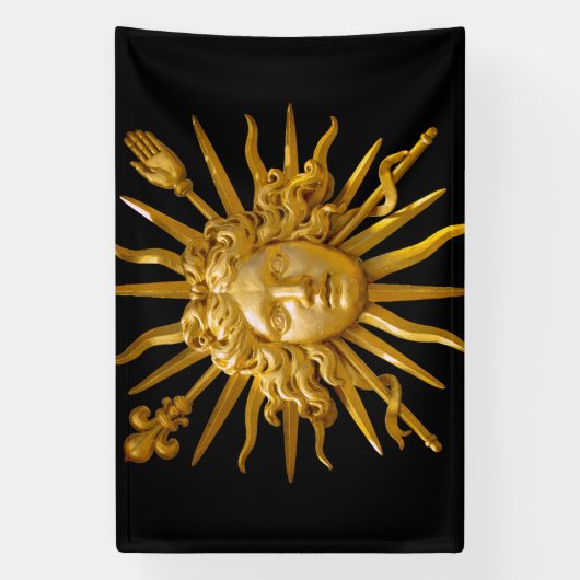 Symbol von Louis XIV der Sonnenkönig Banner (Vertikal)