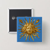 Symbol von Louis XIV der Sonnenkönig Button (Vorne & Hinten)