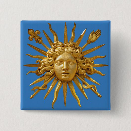 Symbol von Louis XIV der Sonnenkönig Button (Vorderseite)