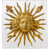 Symbol von Louis XIV der Sonnenkönig Duschvorhang (Vorderseite)