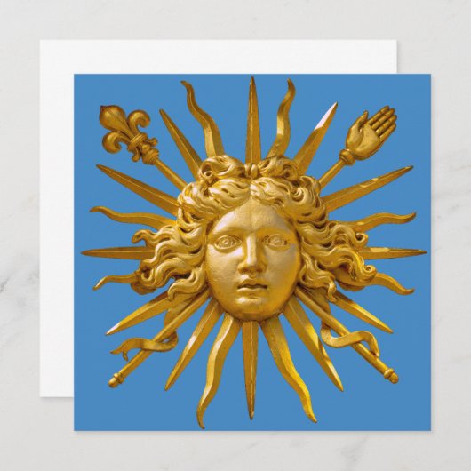 Symbol von Louis XIV der Sonnenkönig Einladung (Vorne/Hinten)