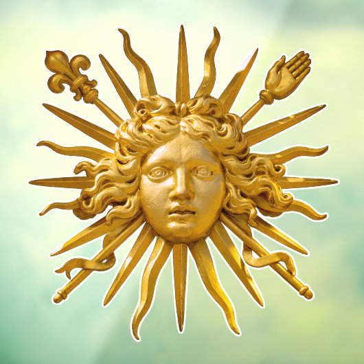Symbol von Louis XIV der Sonnenkönig Fensteraufkleber (Blatt 3)