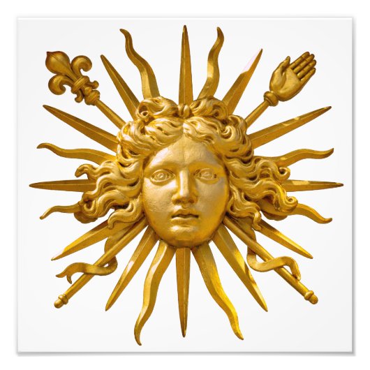 Symbol von Louis XIV der Sonnenkönig Fotodruck (Vorne)