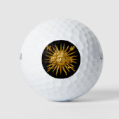 Symbol von Louis XIV der Sonnenkönig Golfball (Vorderseite)