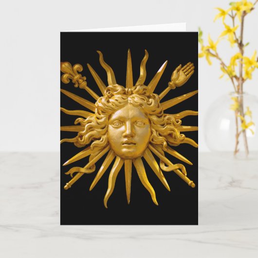 Symbol von Louis XIV der Sonnenkönig Karte (Gelbe Blume)