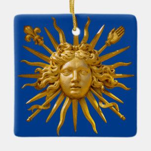 Symbol von Louis XIV der Sonnenkönig Keramikornament