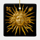 Symbol von Louis XIV der Sonnenkönig Keramikornament (Rückseite)