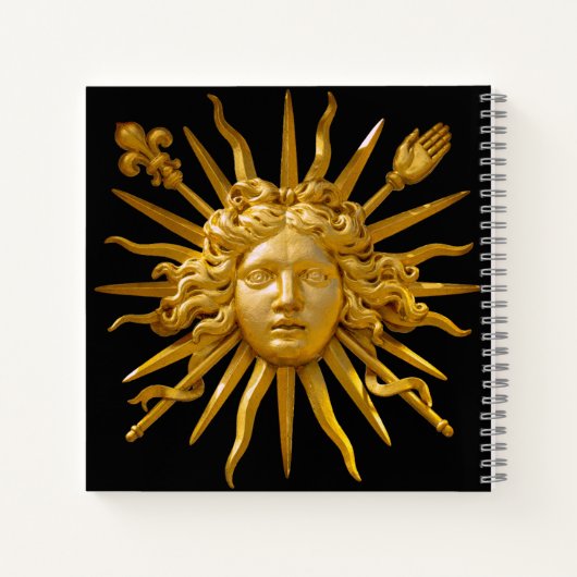 Symbol von Louis XIV der Sonnenkönig Notizblock (Rückseite)