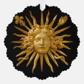 Symbol von Louis XIV der Sonnenkönig Ornament Karte (Rückseite)