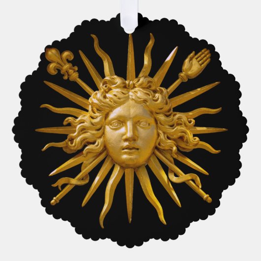 Symbol von Louis XIV der Sonnenkönig Ornament Karte (Vorderseite)