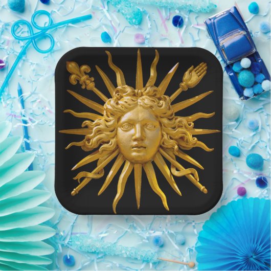 Symbol von Louis XIV der Sonnenkönig Pappteller (Party)
