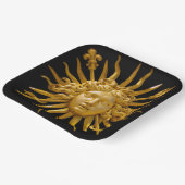 Symbol von Louis XIV der Sonnenkönig Pappteller (Gewinkelt)