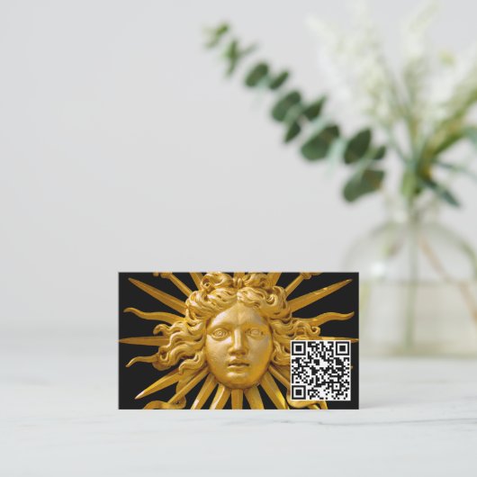 Symbol von Louis XIV der Sonnenkönig - QR-Code Visitenkarte (Stehend Vorderseite)
