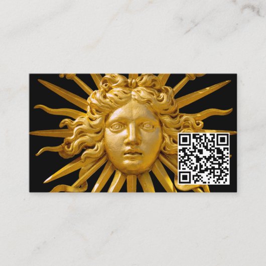 Symbol von Louis XIV der Sonnenkönig - QR-Code Visitenkarte (Vorderseite)