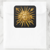 Symbol von Louis XIV der Sonnenkönig Quadratischer Aufkleber (Tasche)