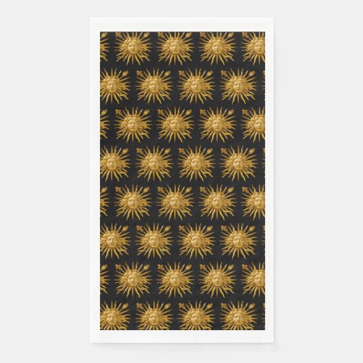 Symbol von Louis XIV der Sonnenkönig Serviette (Vorderseite)