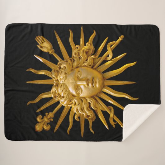 Symbol von Louis XIV der Sonnenkönig Sherpadecke (Vorderseite (Horizontal))