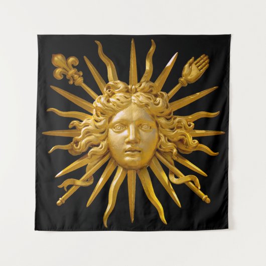 Symbol von Louis XIV der Sonnenkönig Wandteppich (Vorderseite)