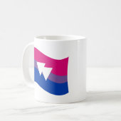 Symbol-Wavy-Flag für Bisexual Prix Kaffeetasse (Vorderseite Links)