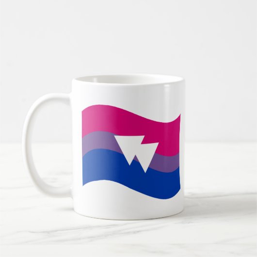 Symbol-Wavy-Flag für Bisexual Prix Kaffeetasse (Links)