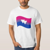 Symbol-Wavy-Flag für Bisexual Prix T-Shirt (Vorderseite)