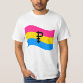 Symbol-Wavy-Flag Pansexual T-Shirt (Vorderseite)