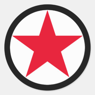 Symbol-Zeichen der Patriotischen Militärarmee Rot Runder Aufkleber