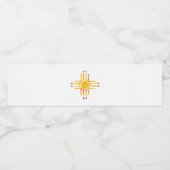 Symbol Zia Sun Geschenkidee Wasserflaschenetikett (Einzelnes Label)