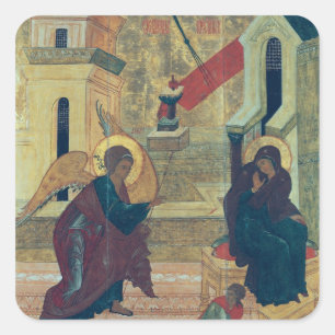 Symbol zur Darstellung der Annunziation Quadratischer Aufkleber