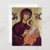 Symbol zur Darstellung der Heiligen Mutter der Lei Postkarte (Vorne/Hinten)