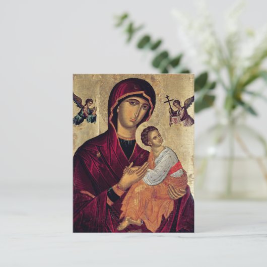 Symbol zur Darstellung der Heiligen Mutter der Lei Postkarte (Stehend Vorderseite)