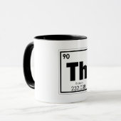 Symbolchemieformel des chemischen Elements des Tasse (Vorderseite Links)