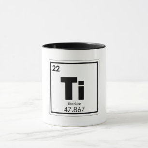 Symbolchemietitanformel des chemischen Elements Tasse