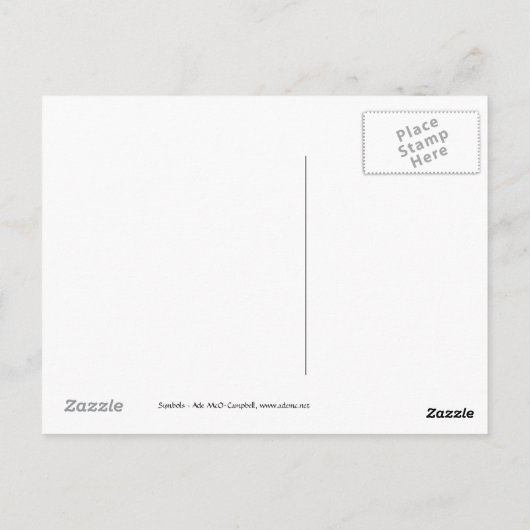 Symbole1 Postkarte (Rückseite)