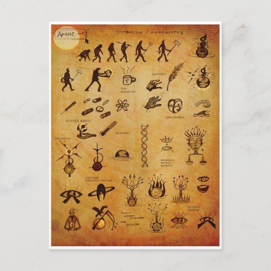 Symbole2 Postkarte (Vorderseite)